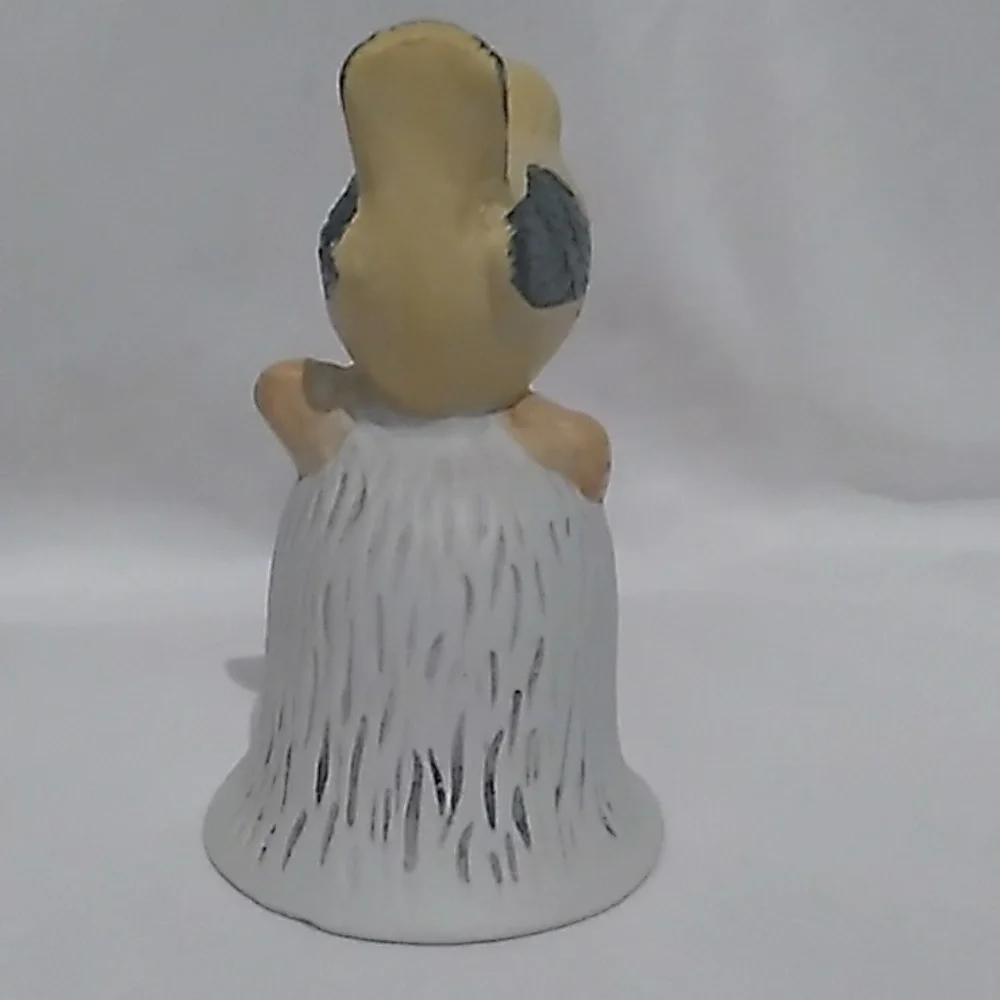 Vintage Yellow Finch Bird Bone-china Bell (S1)